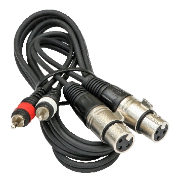 JBSYSTEMS 1,5m audio cable 2xRCA gold + 2xXLR female
